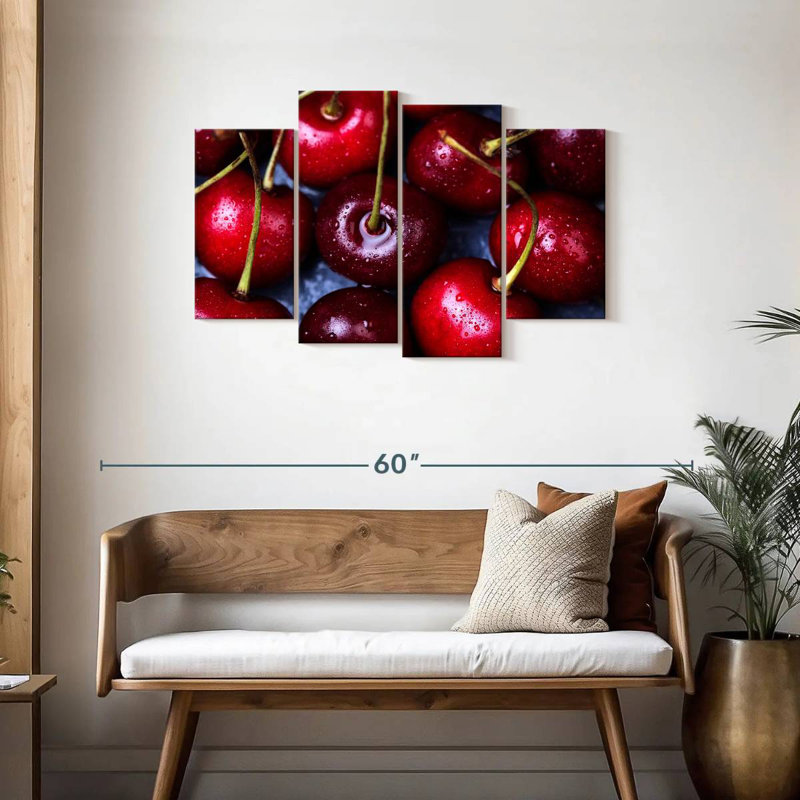 Cerises rouges mûres Yarlin, H 27 po x l 43 po