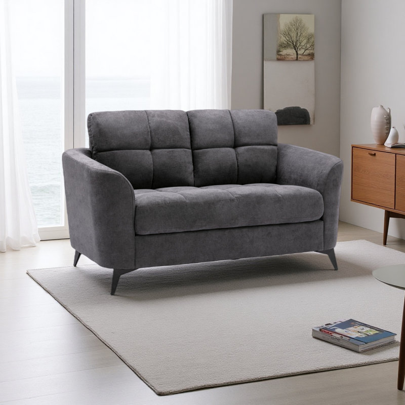 Causeuse en tissu 60 po, Gris