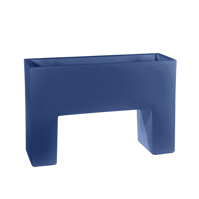 Muro Resin Elevated Planter, 32" H x 47.25" W x 15.75" D, Black