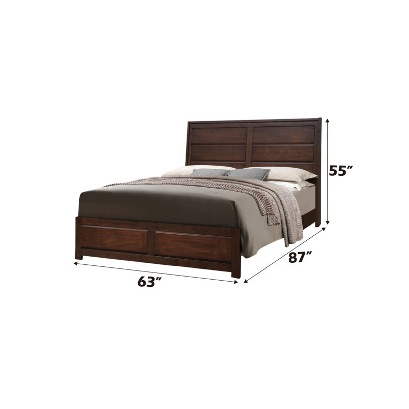 Annesophie Bed with Straight Leg in Walnut, Queen