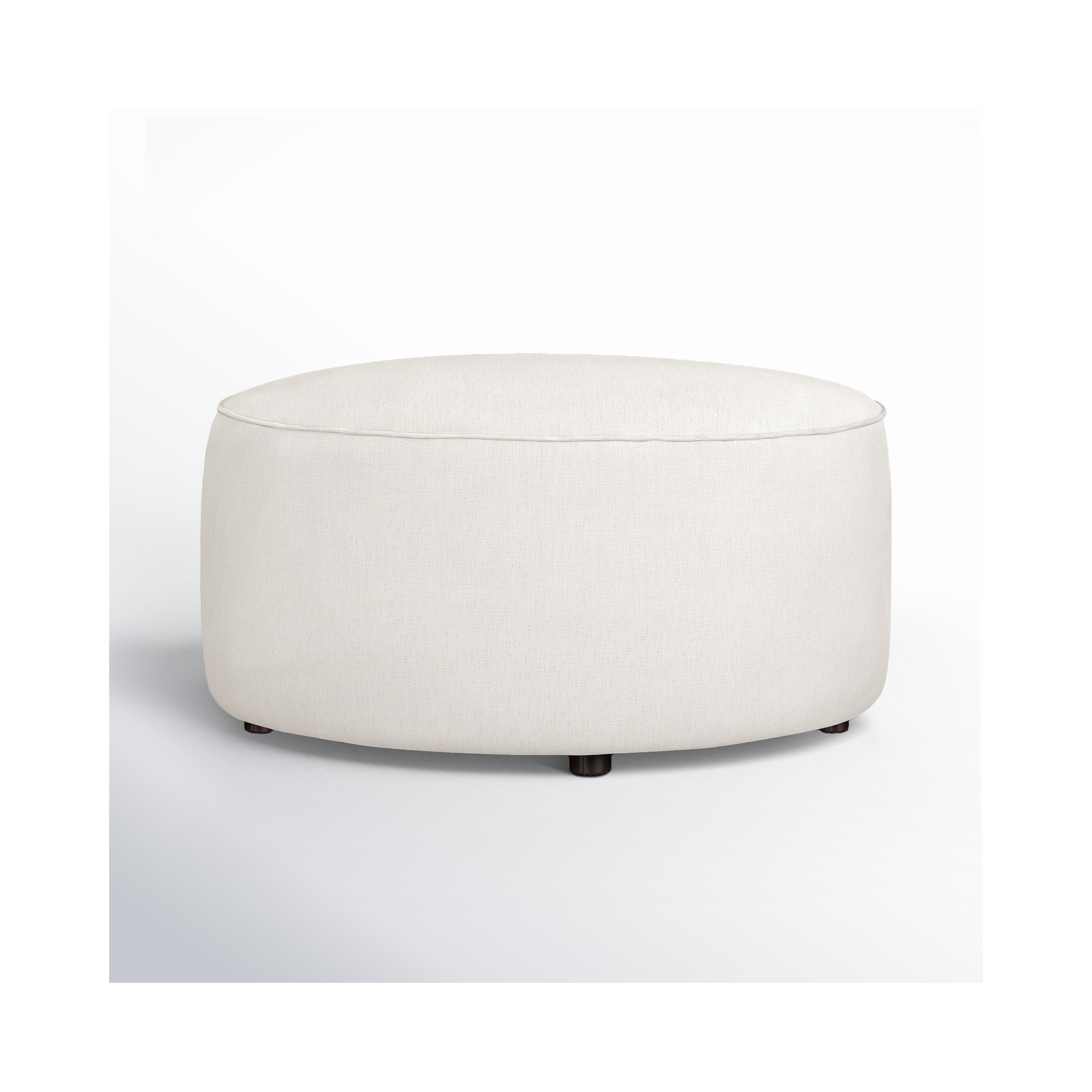 Murano Upholstered Ottoman, Nomad Snow Crypton® Chenille