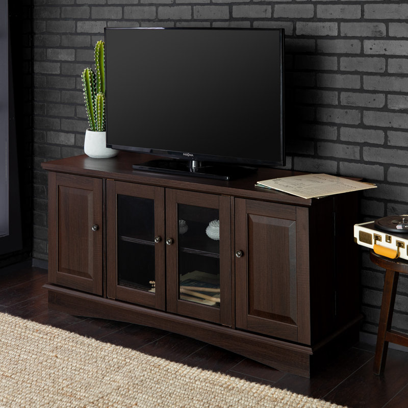 Meuble télé 52 po à 4 portes pour téléviseur de 58 po ou moins Plympton, Espresso