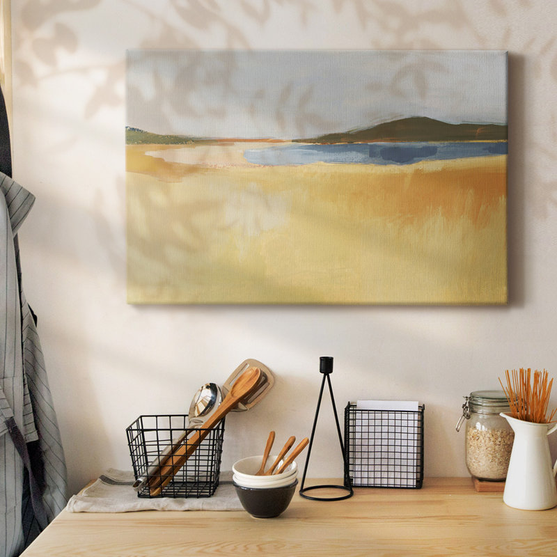 Toile tendue ocre bord de mer I-Gallery, H 32 po x l 48 po