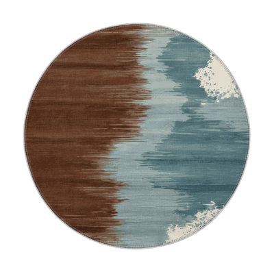 Watercolor Brown Indoor and Outdoor Area Rug