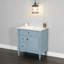 Meuble-lavabo avec lavabo, 2 tiroirs et tablette réglable-132519406-132519407
