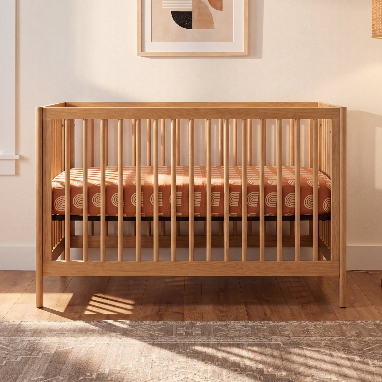 Rainbow Muslin Mini Crib Sheet