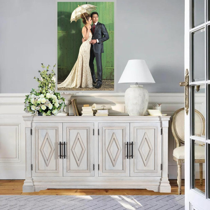 71'' W Solid Wood Sideboard, White