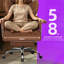 PU Leather Executive Chair with Footrest and Lumbar Support-1029332545
