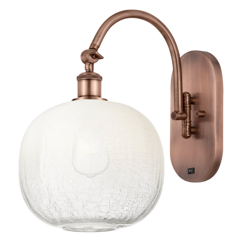 Applique pivotante 1 lumière Ballston - Brookhaven Sphere, Antique Copper, Opal