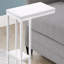 Table d'appoint, en forme de C, bout, côté, collation, stratifié, métal, contemporain, moderne-859550025
