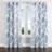 French Country Room Darkening Curtains - Transitional Blue Vintage Paisley Dreams Velvet Grommet Curtain - 1 Panel-1905080523-1905080525
