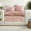 Ensemble de literie très romantique rose pour très grand lit, jersey douillet, charme floral