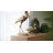 7.1x10.4x3" Kneeling Crane Figurine, Gold Finish