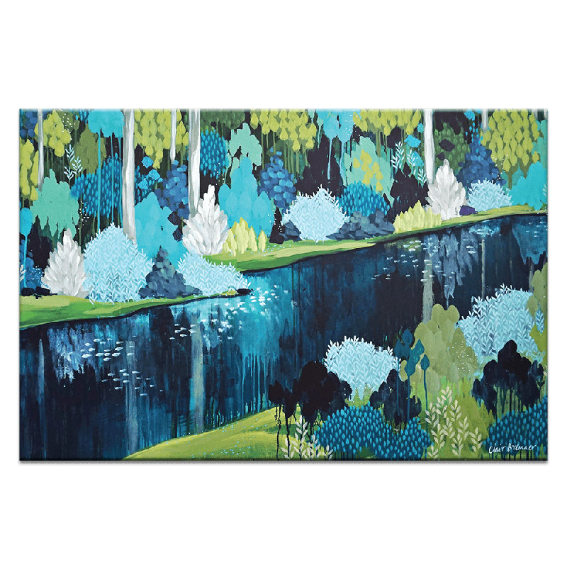 I''ll Always Remember You by Clair Bremner - Floater Frame Print on Canvas, 51cm H x 76cm W x 3cm D, White