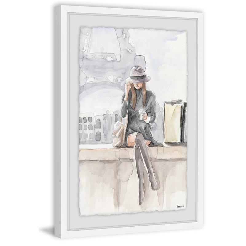Chillin at Paris II par Parvez Taj - reproduction de cadre photo, H 18 po x l 12 po x P 1,5 po