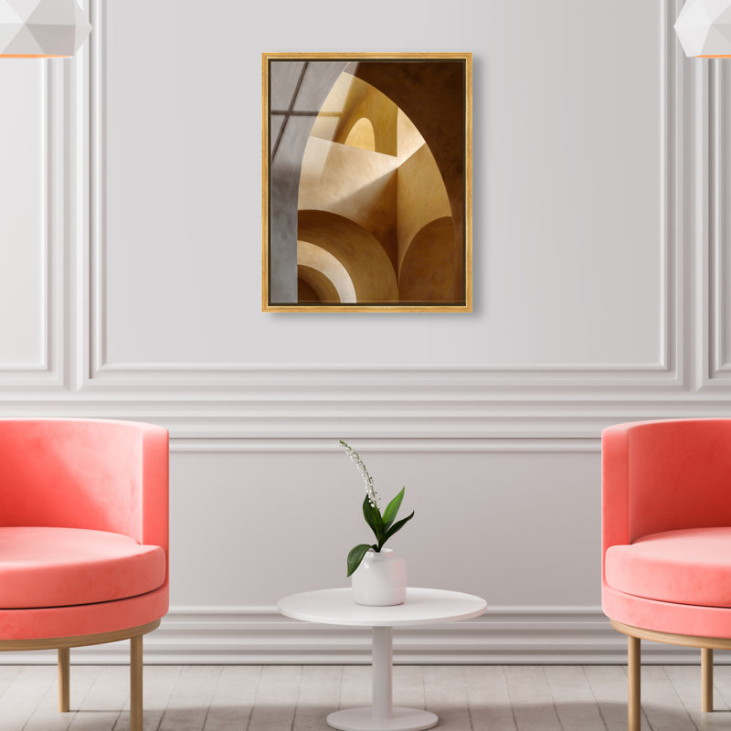 Honeyed Vaults I High-Gloss Frameless Acrylic Glass Wall Art Abstract Print by Oliver Gal, Ready to Hang, 16 x 20