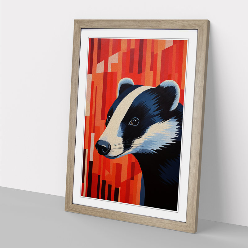 Single Picture Frame Print on Wood, 64cm H x 46cm W, Oak Framed