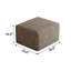 Repose-pieds en velours côtelé Camel avec rembourrage en mousse, aucun assemblage requis-1009186989