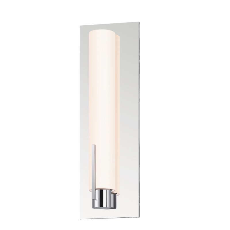 Plafonnier encastré 1 lumière Tubo, Chrome poli, Colonne