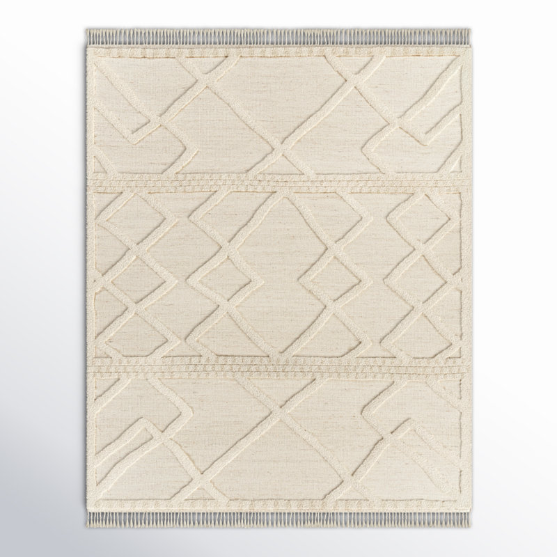 Hand Knotted Wool Moroccan Area Rug, Rectangle 10' x 14'