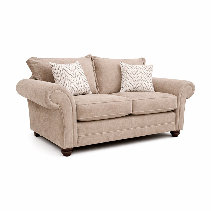 Dalton Textured Wave Sofa- Made in the UK, Mink, 2