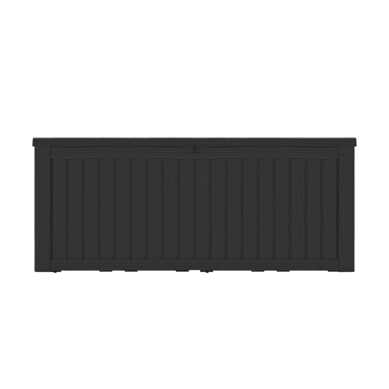 680L Durable and Weather-Resistant Lockable Deck Box, Black