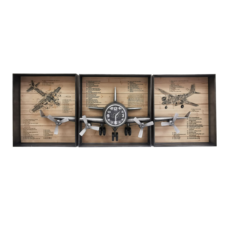 Horloge murale avion