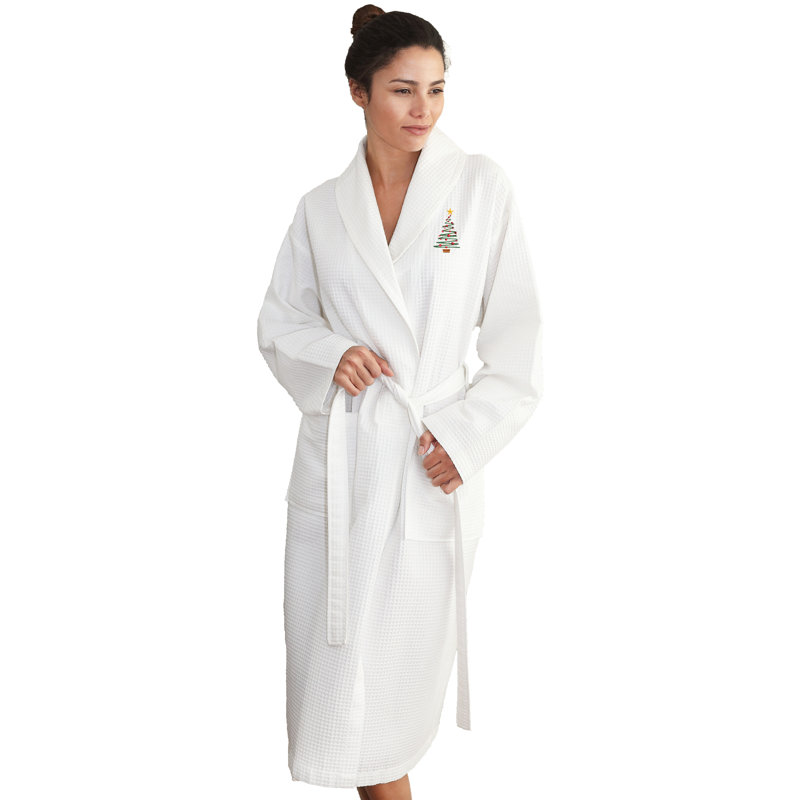 Peignoir de coton brodé 100% coton turque, H 49 po x L 25 po