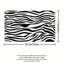 Zebra Stripe Print Set of 3 Shower Bathroom Rug Kit Black