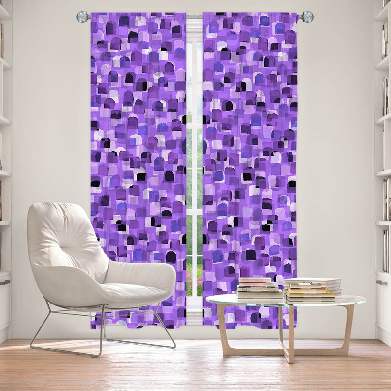 Panneau de rideau simple obscurcissant et isolant avec passe-tringle, L 20 po x L 52 po, Mauve