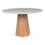 Burdon 47" Glass Top Pedestal Dining Table-375997785