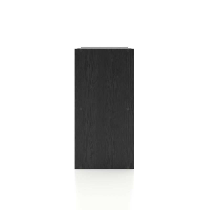Bibliothèque de rangement Breayla, Noir, 2 tablettes