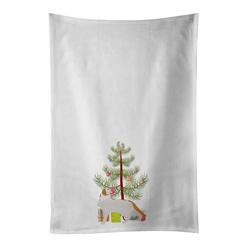 Ensemble de 2 serviettes de cuisine Arabian Mau Cat Merry Christmas