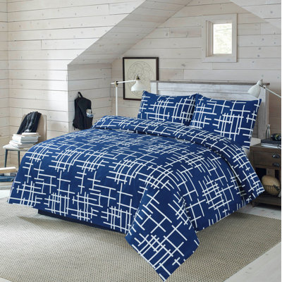 NZ Microfiber Geometric Duvet Cover Set with Pillowcases