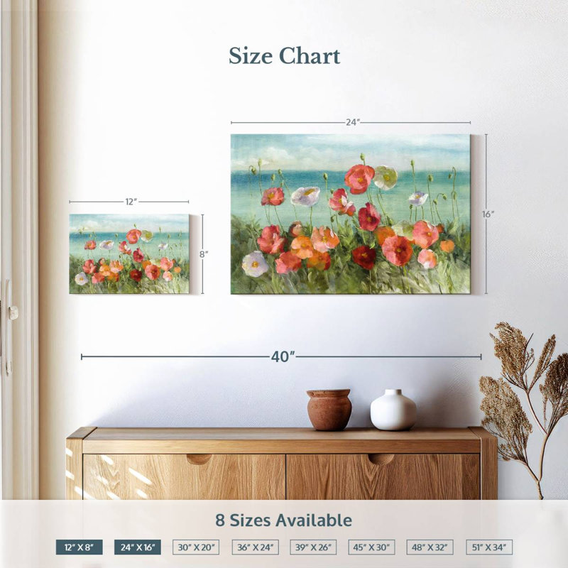 Harnek Coastal Poppies Light, H 16 po x l 24 po