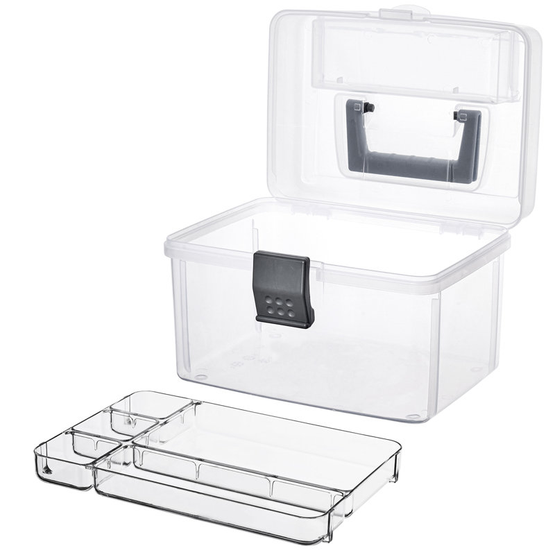 Rebrilliant Plastic Craft Case, Clear/Gray