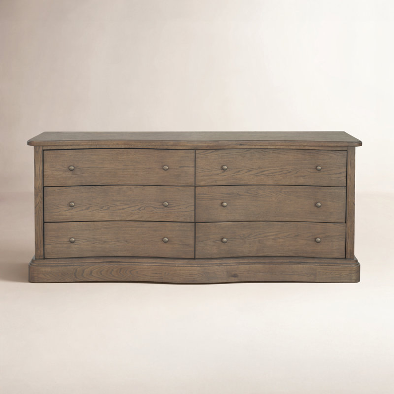 Clarence 6 Drawer Dresser Warm Brown, Brown