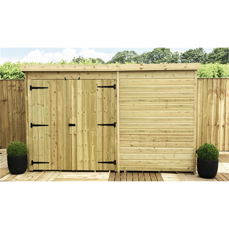 Blairsden 10 ft. W x 8 ft. D Solid Wood Garden Shed, 9ft. W x 5ft. D
