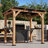 Beverly 6Ft X 8Ft Premium Cedar Wood Slope Hard Top Grill Pavillian Gazebo With Charging Station And Accessory Organizer
