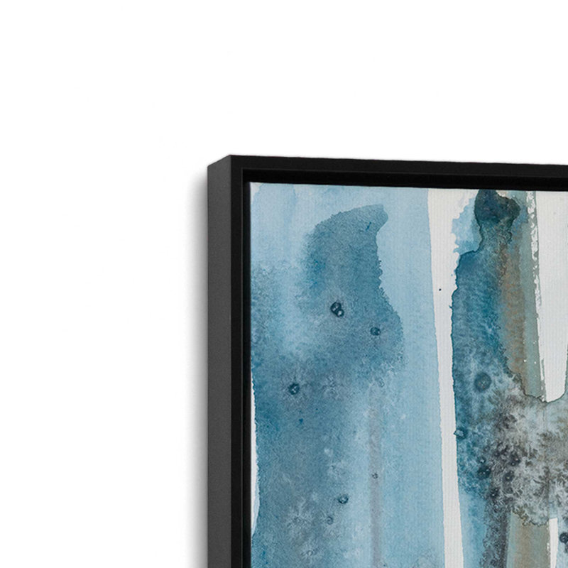 Frozen Forest Reflections, reproduction sur toile dans un cadre, H 12,75 po x l 18,75 po, Noir satiné