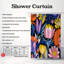 Rideau de douche standard 1 pièce Colorful Abstract Florals-1662208422