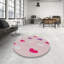 Tapis rose tissé à la machine-725636296