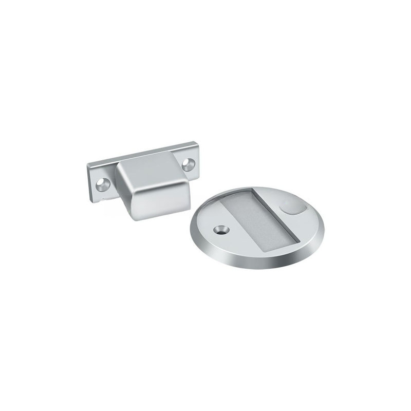 Porte-porte magnétique Deltana MDHF25U26 de 2 1/2 po de diamètre en chrome poli, Chrome poli