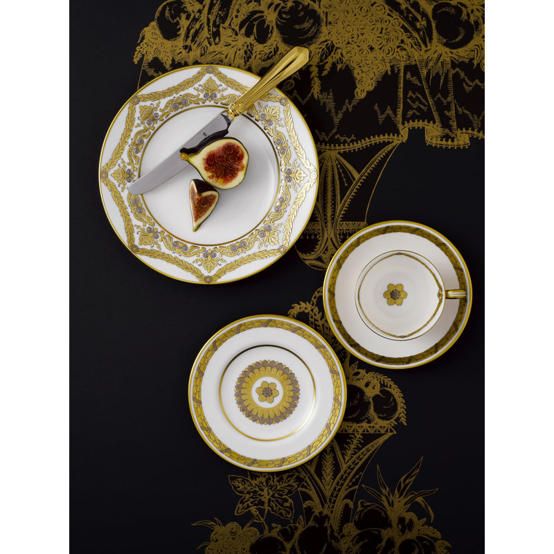Handmade Bone China Saucer, Pearl