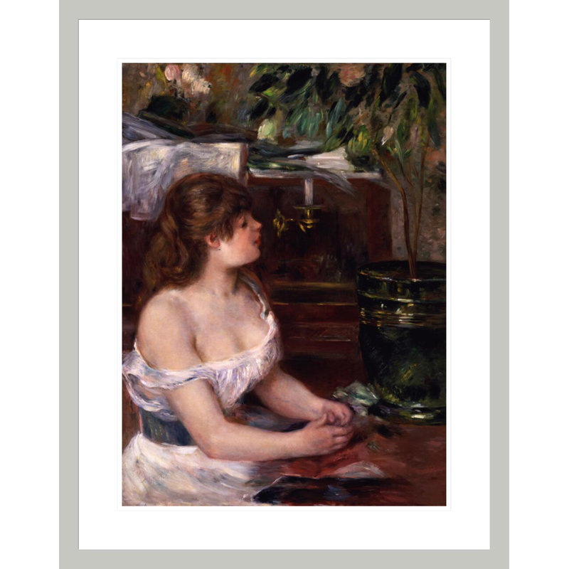 «The Green Jardinière» par Pierre-Auguste Renoir, impression giclée sur cadre, H 29,5 po x l 23,32 po