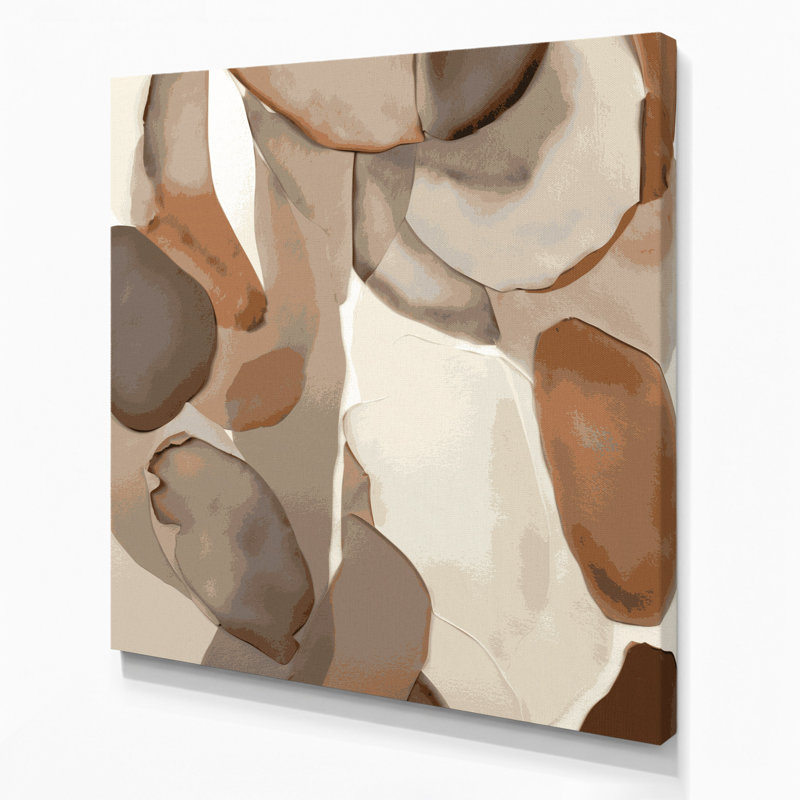 Abstrait aquarelle 9, art mural sur toile grise, H 8 po x l 8 po