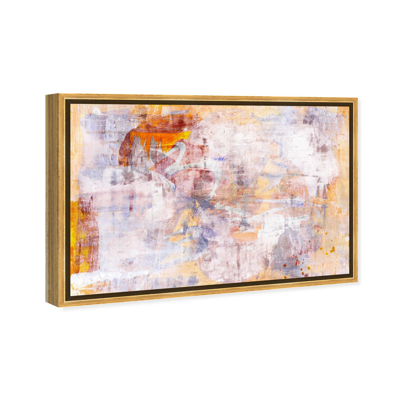 Vectorial Love Hand-applied Heavy Gel Top Coat Abstract Floater Frame by Oliver Gal, 25" H x 37" W