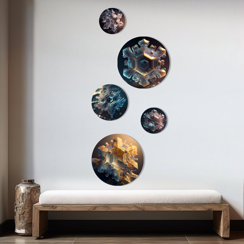 Benevolence Water Crystal I - Modern Geometric Metal Wall Décor