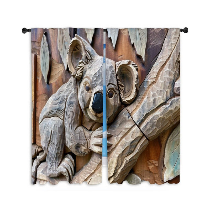 Paire de rideaux obscurcissant en polyester Fathmah, L 40 po x L 63 po