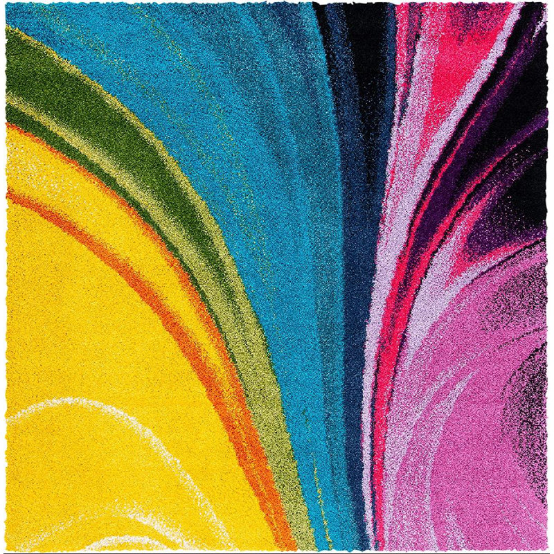 Cleveland Performance Abstract Rug, Square 6'7"